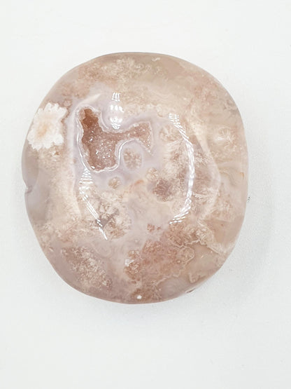 Flower Agate (Sakura) Palm Stone - Growth, Creativity & Emotional Healing Crystal, 40g