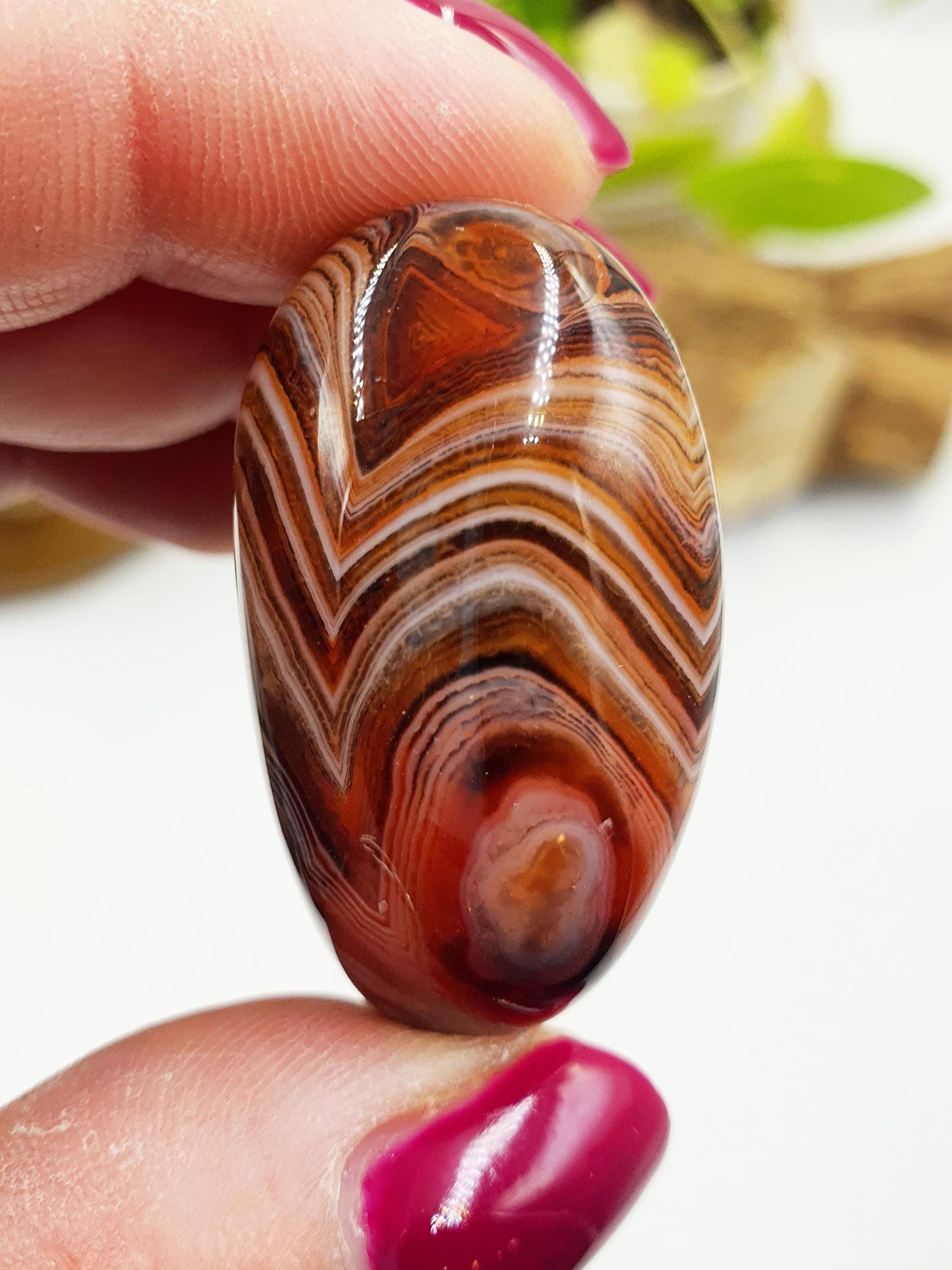 Little Sardonyx Palm Stone - Strength & Protection Healing, 35g
