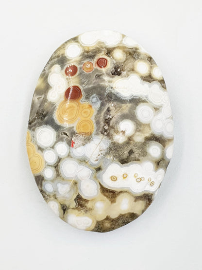 Sparkly Orbicular Ocean Jasper Palm - Joy & Renewal Healing Crystal - 55g