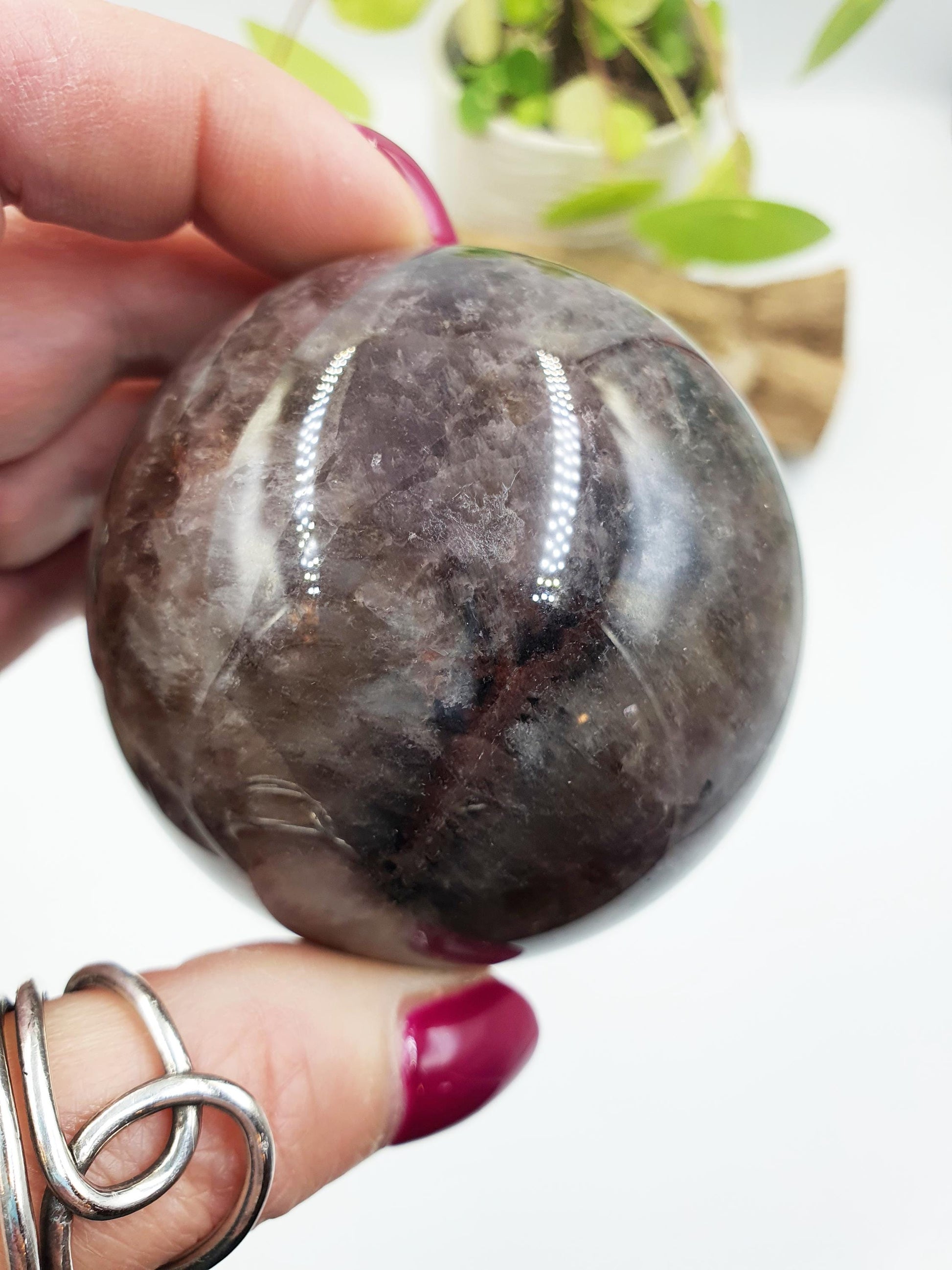 Auralite-23 Sphere - Ancient Wisdom, Intuition & Spiritual Awakening Healing Crystal Ball, 64mm