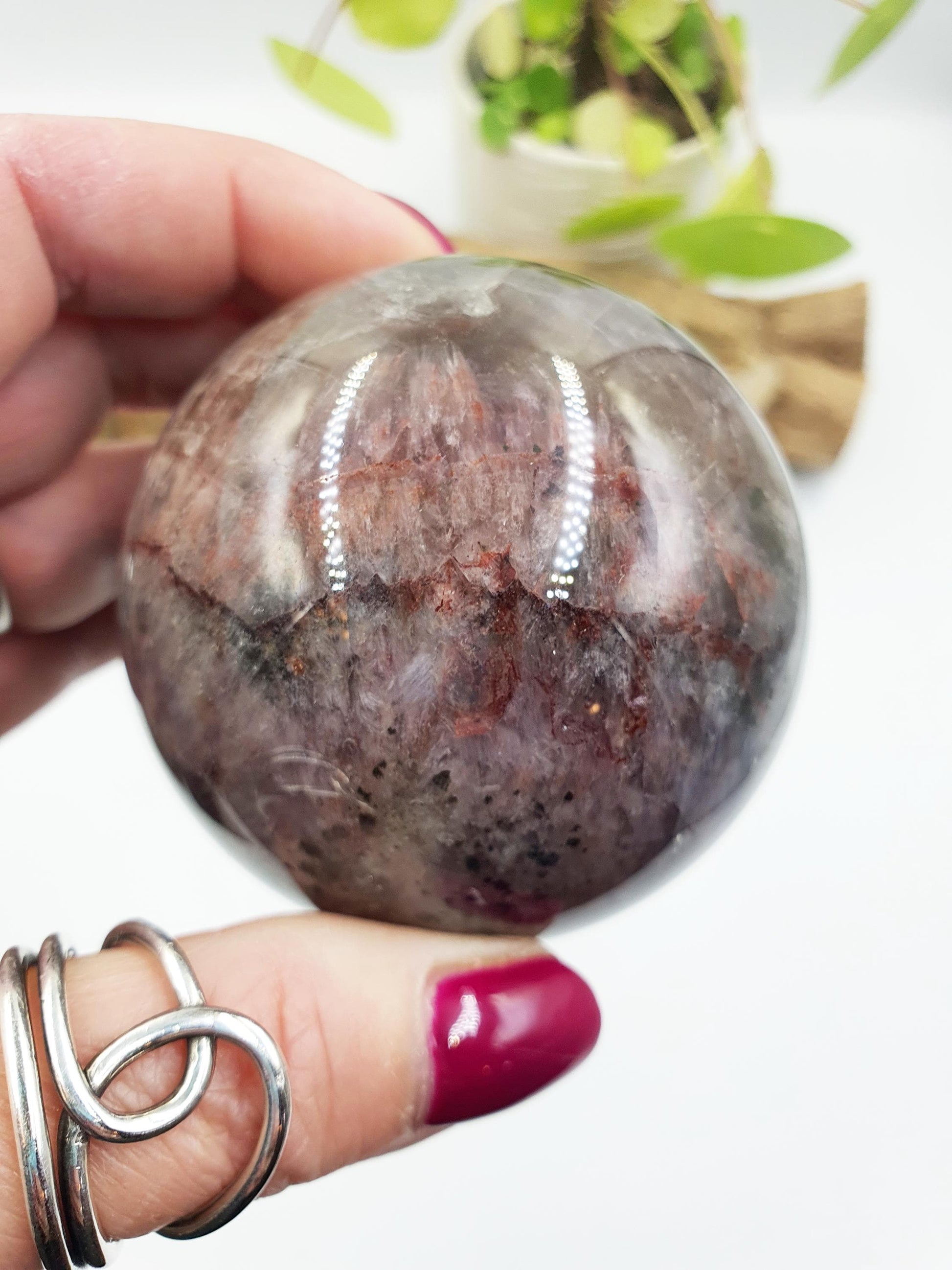 Auralite-23 Sphere - Ancient Wisdom, Intuition & Spiritual Awakening Healing Crystal Ball, 64mm