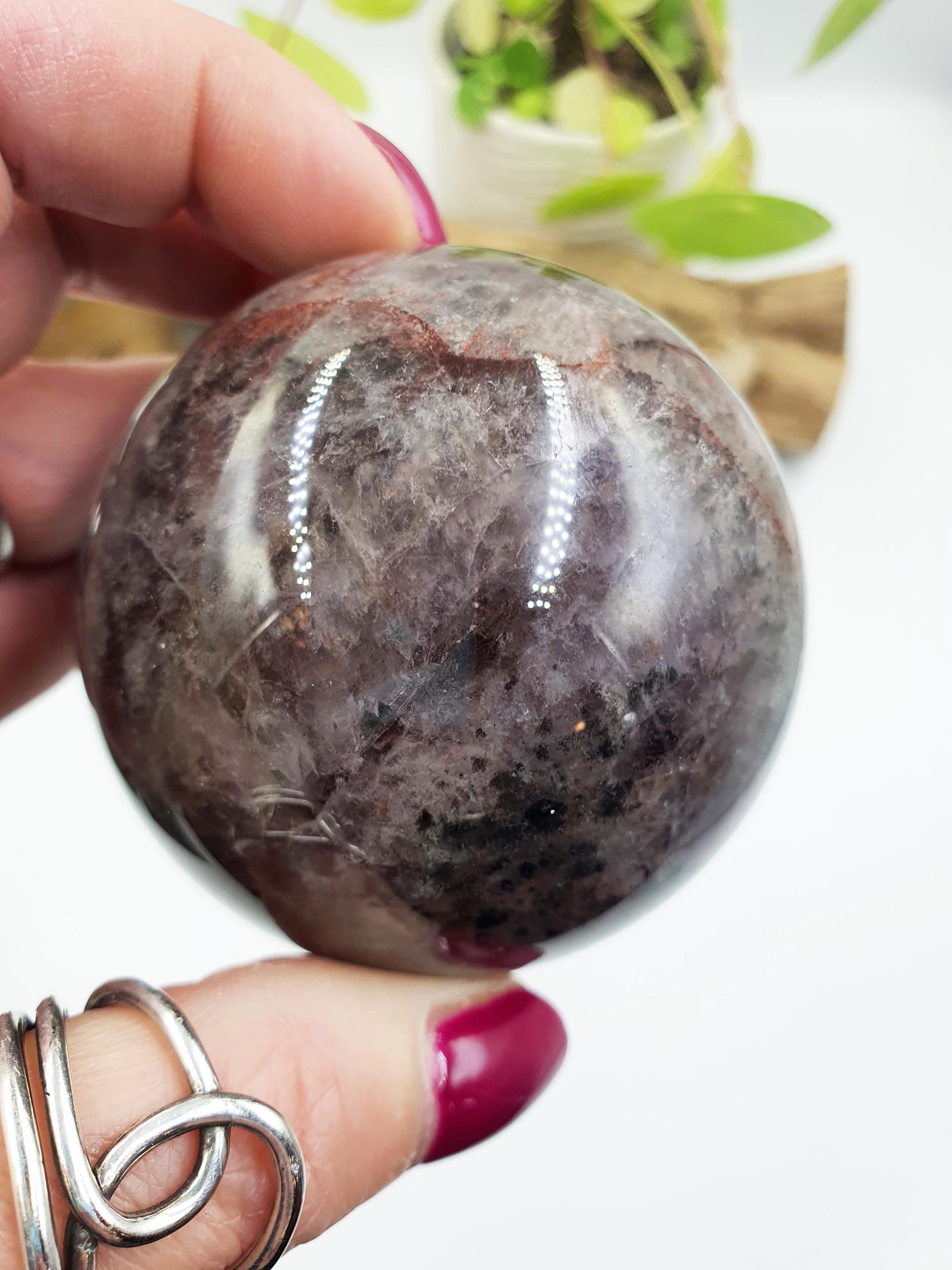 Auralite-23 Sphere - Ancient Wisdom, Intuition & Spiritual Awakening Healing Crystal Ball, 64mm