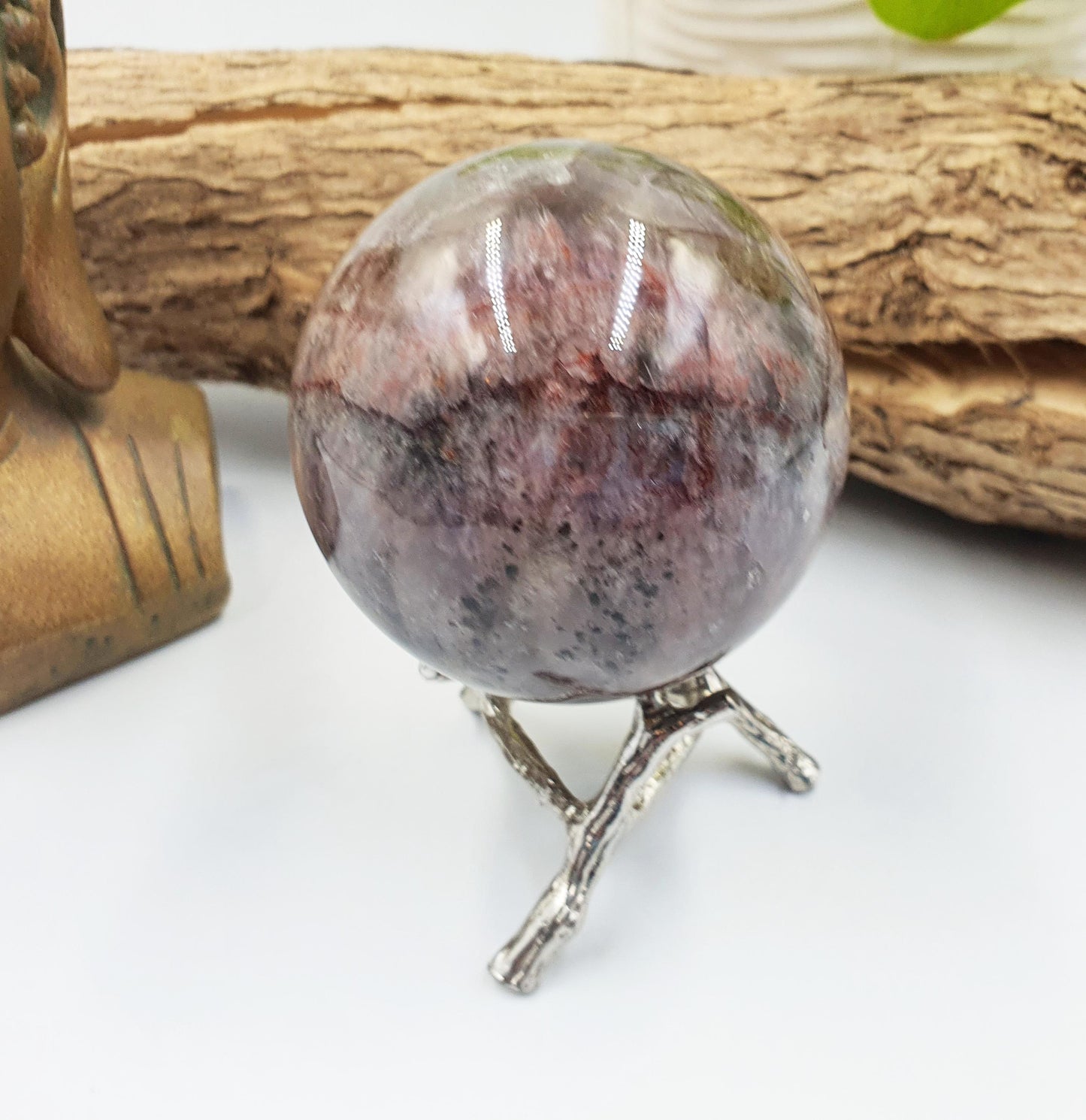 Auralite-23 Sphere - Ancient Wisdom, Intuition & Spiritual Awakening Healing Crystal Ball, 64mm