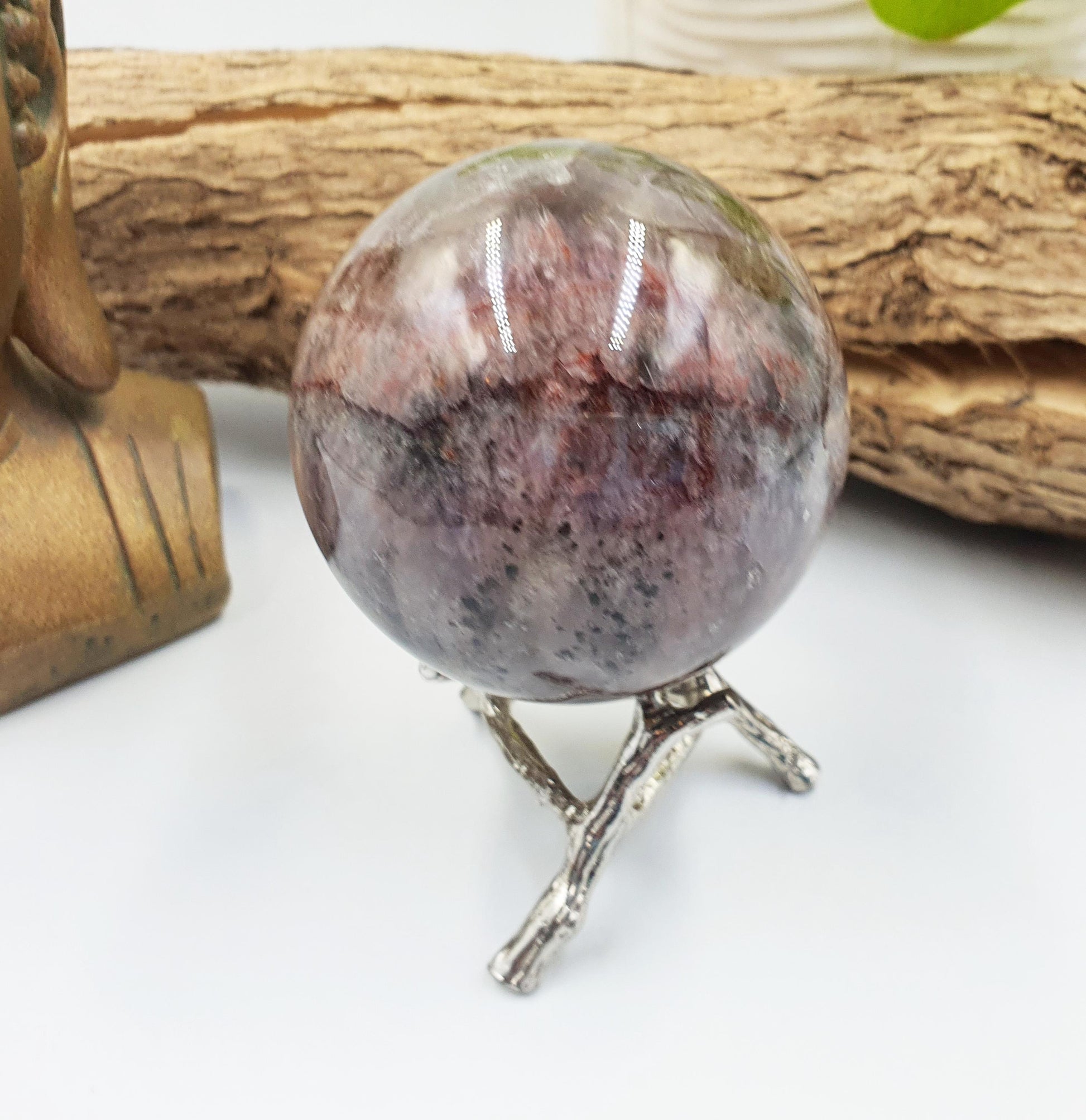 Auralite-23 Sphere - Ancient Wisdom, Intuition & Spiritual Awakening Healing Crystal Ball, 64mm