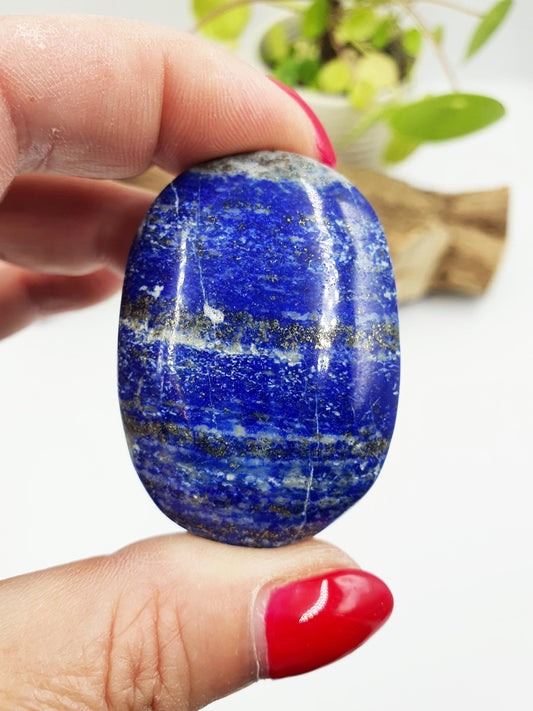 Lapis Lazuli Palm Stone - Wisdom & Truth Third Eye Chakra Crystal - 65g