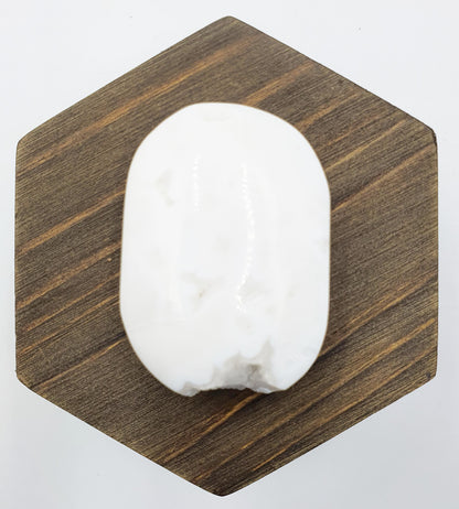 White Agate Drusy Palm Stone - Calming & Cleansing Healing Crystal - 60g