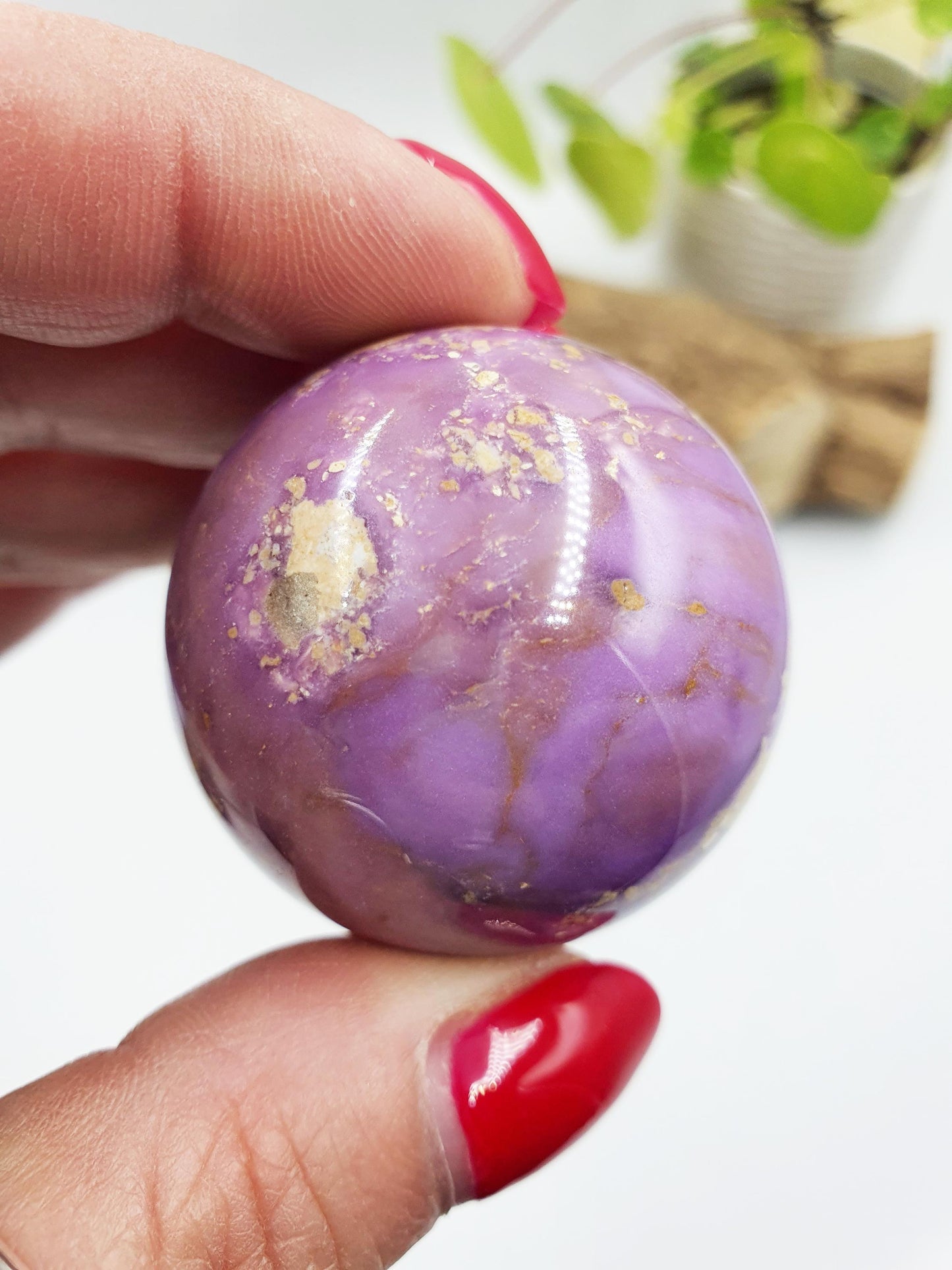 Phosphosiderite Sphere - Rare Calming & Spiritual Healing Crystal Ball - 39mm