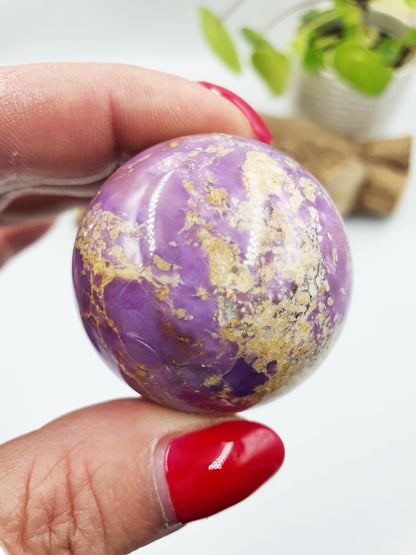Phosphosiderite Sphere - Rare Calming & Spiritual Healing Crystal Ball - 39mm