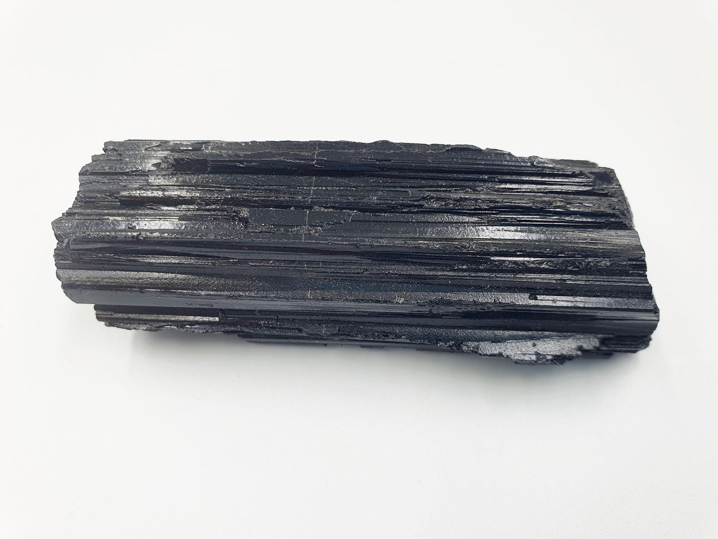 Flashy Raw Black Tourmaline Specimen - Natural Protection and Grounding Crystal - 90g