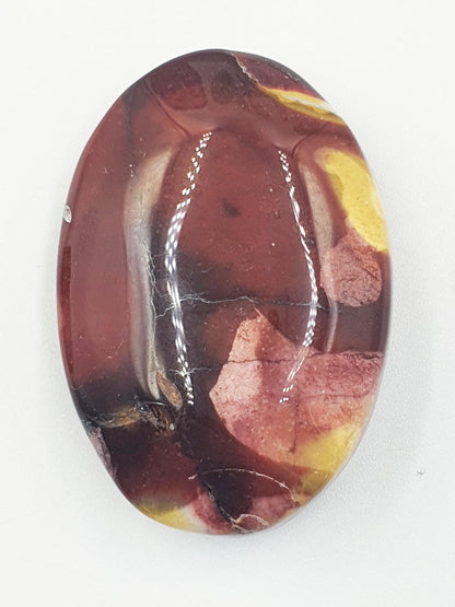Small Mookaite Jasper Palm Stone - Grounding and Vitality Healing Crystal, 35g