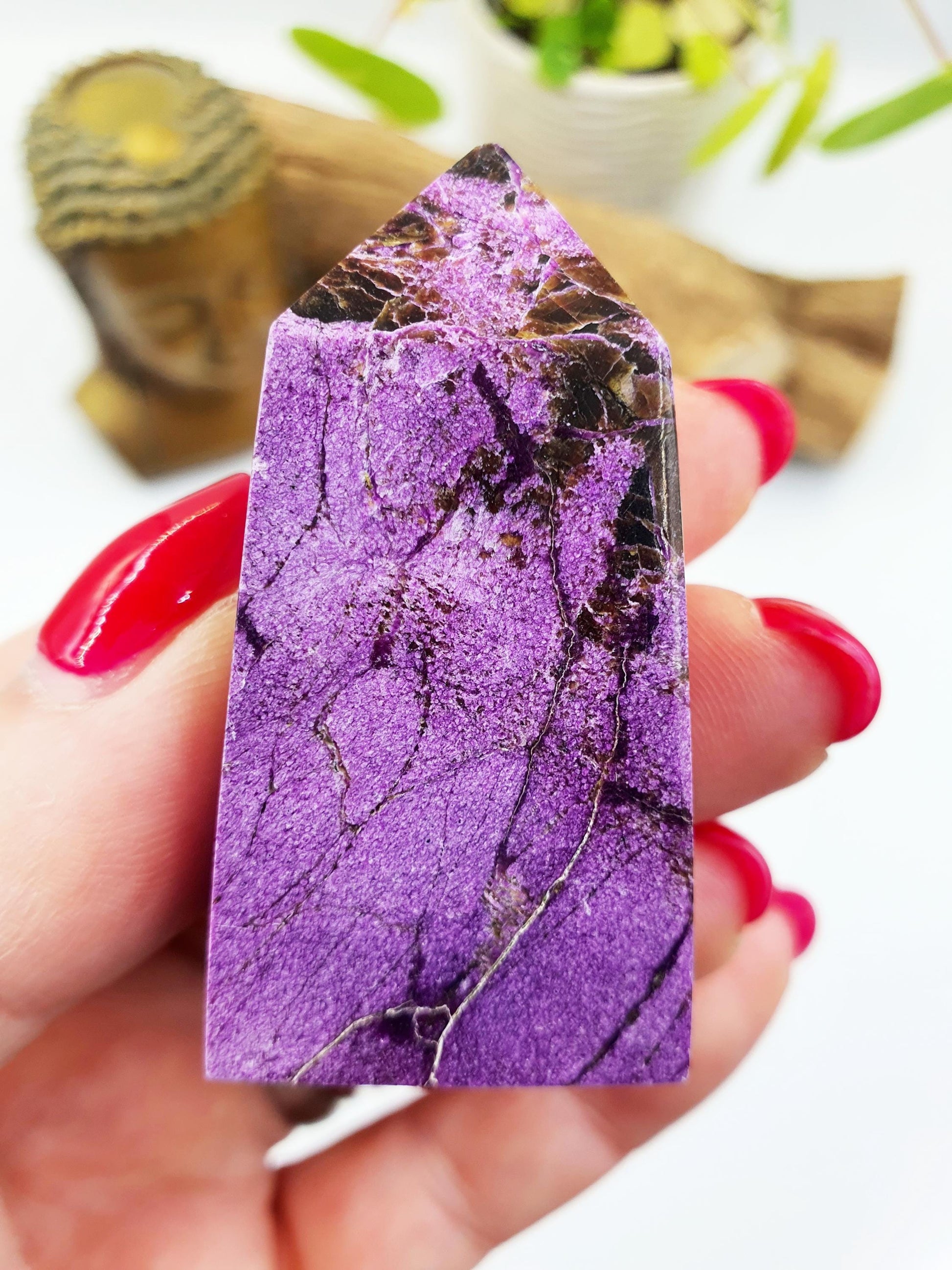 Mini Stichtite Tower - Heart Chakra and Emotional Healing, 5.4cm