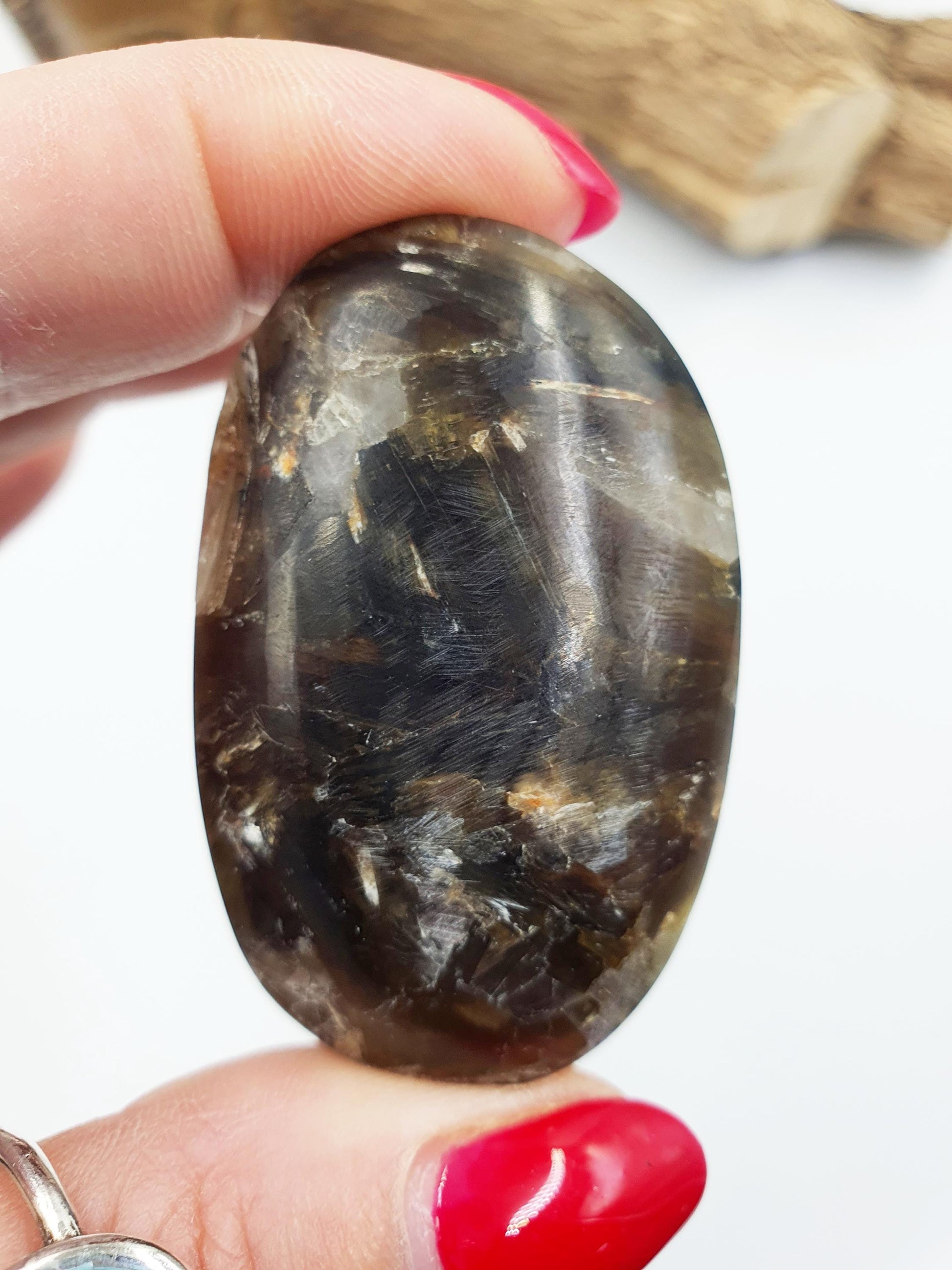 Muscovite (Golden Mica) Palm Stone - Uplifting & Protective Healing Crystal, 50g