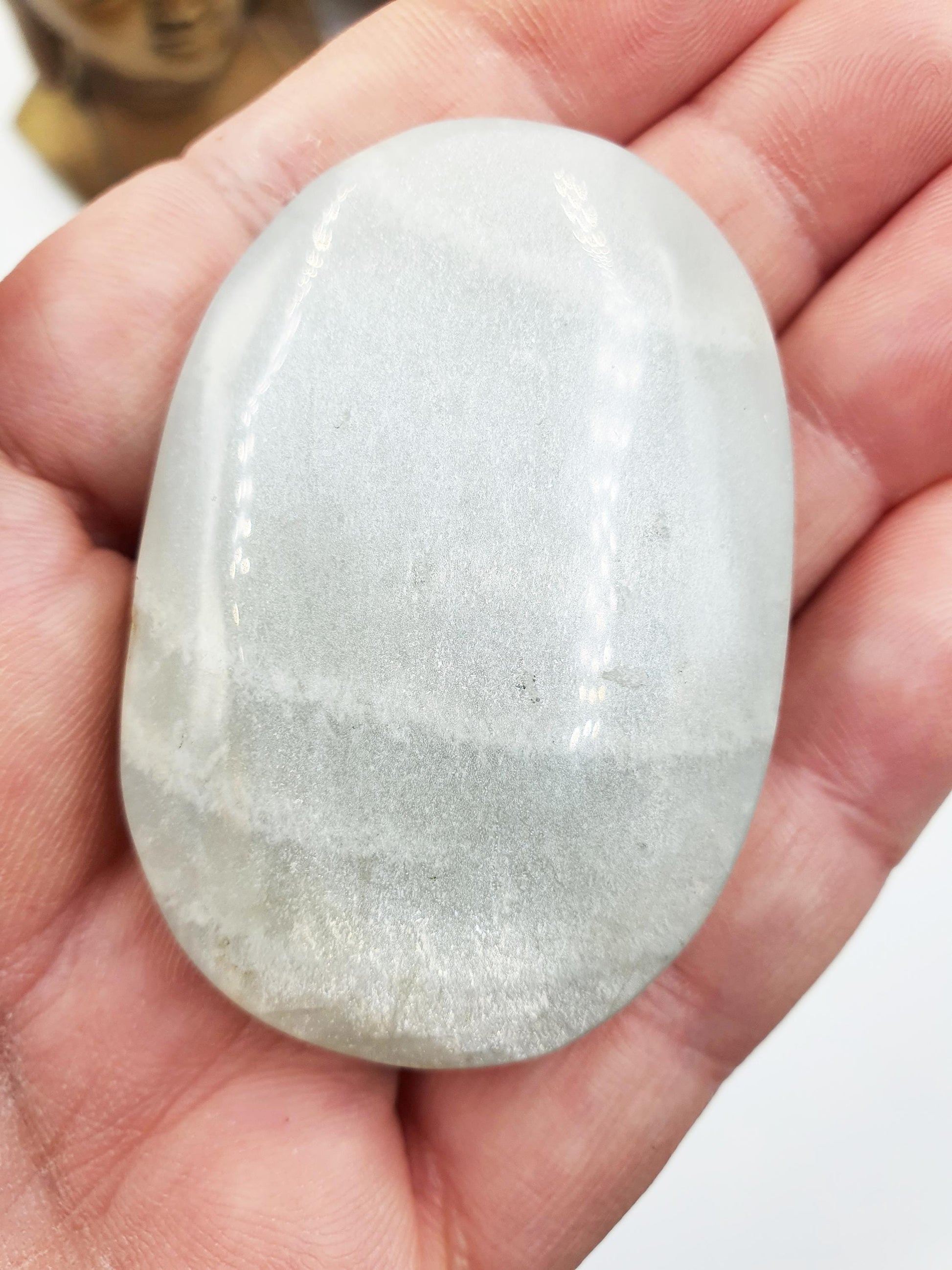 Green Moonstone Palm - Heart Chakra & Emotional Balance Healing Crystal, 50g