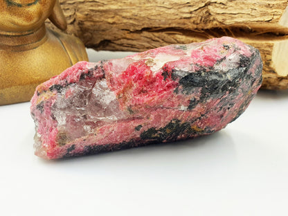 Large Raw Red Rhodonite Specimen - Emotional Healing & Compassion Crystal Chunk, 590g