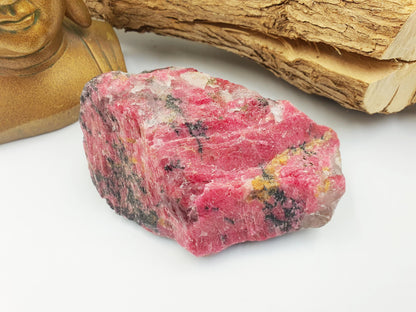 Large Raw Red Rhodonite Specimen - Emotional Healing & Compassion Crystal Chunk, 590g
