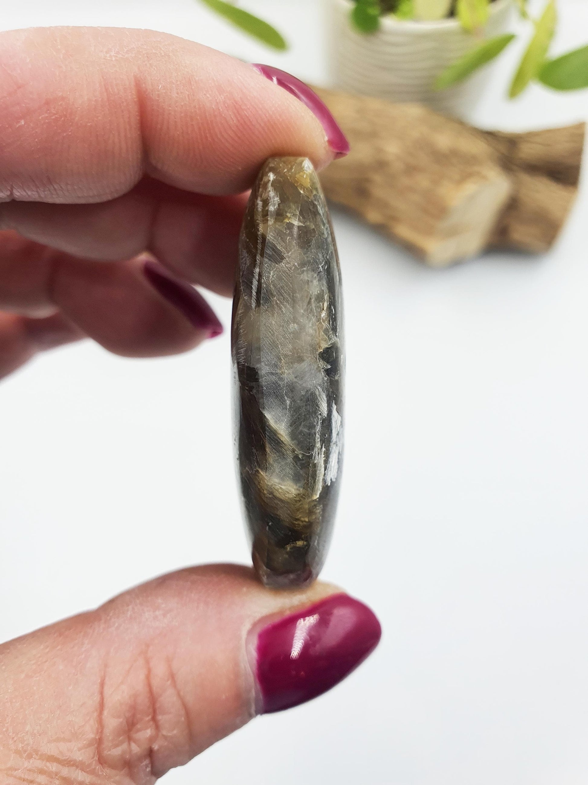 Muscovite (Golden Mica) Palm Stone - Uplifting & Protective Healing Crystal, 35g