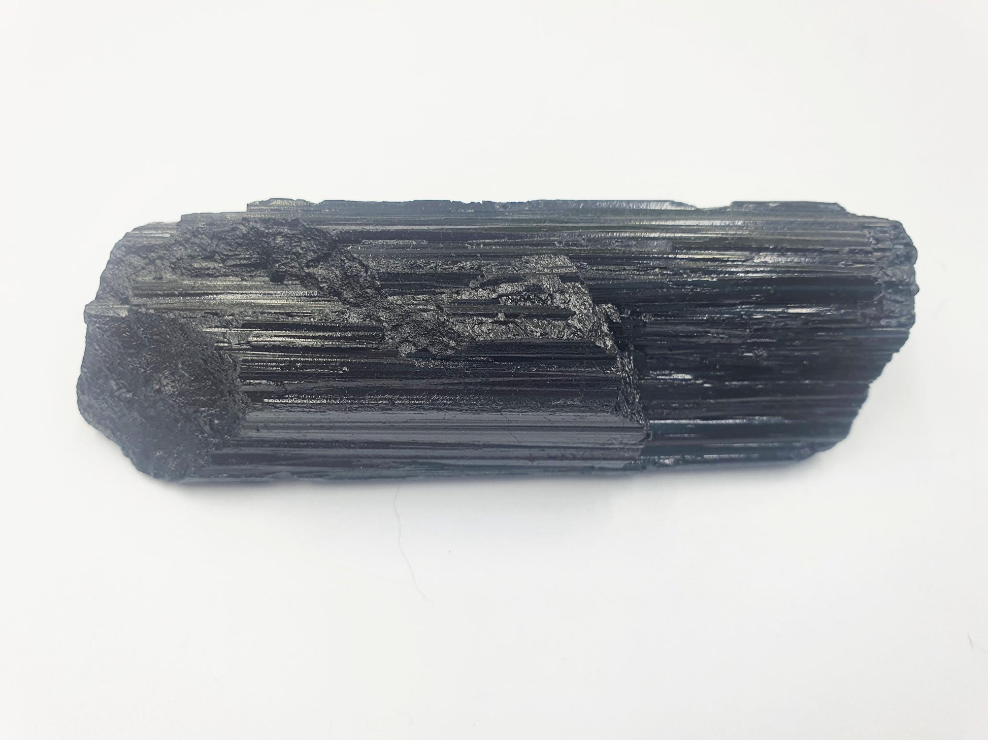 Flashy Raw Black Tourmaline Specimen - Natural Protection and Grounding Crystal - 135g