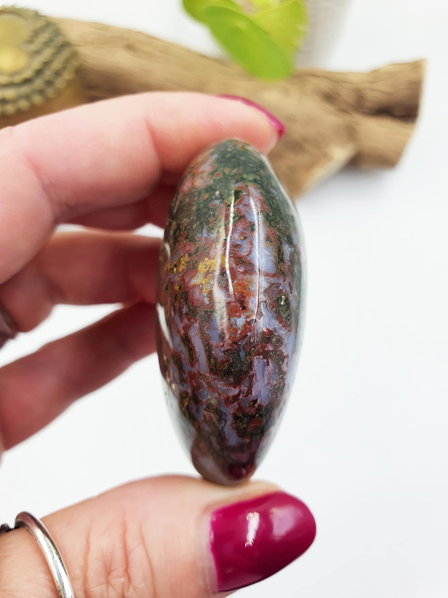 Ocean Jasper Palm - Joy & Renewal Healing Crystal - 90g