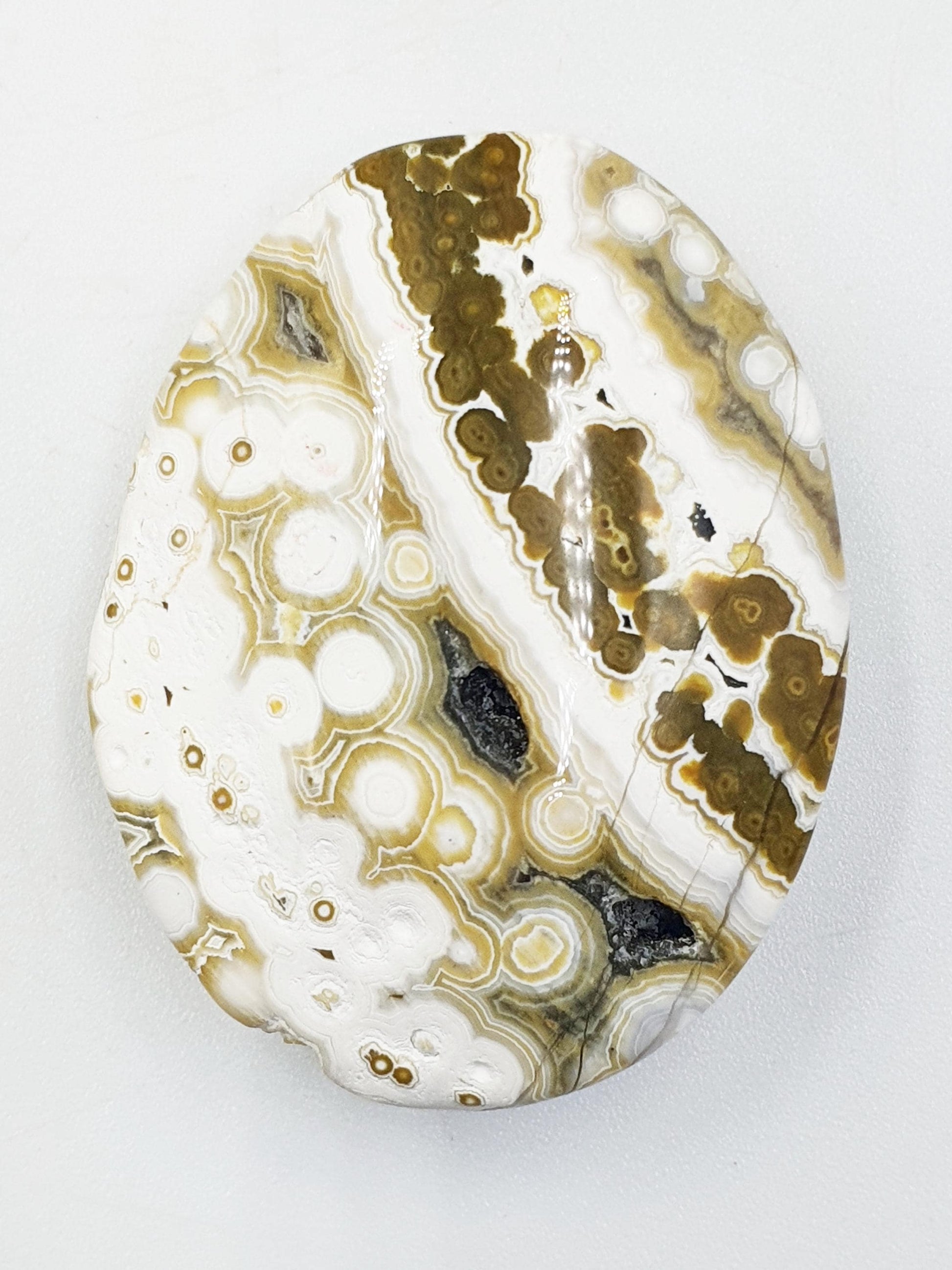 Orbicular Ocean Jasper Palm - Joy & Renewal Healing Crystal, 30g