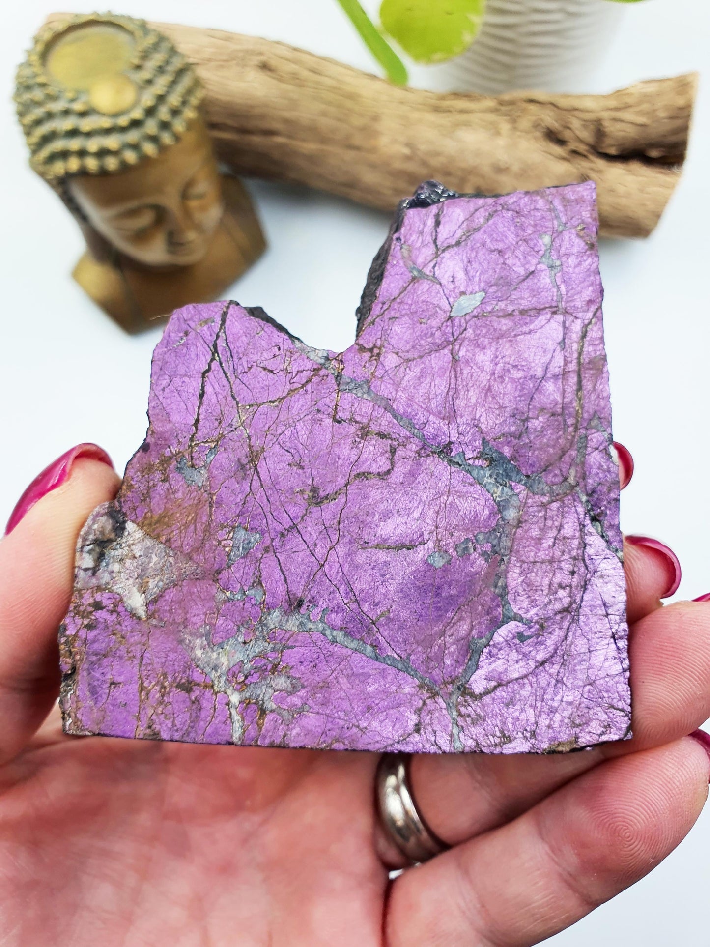 Purpurite Slab - Spiritual Awakening & Intuition Crystal Slice, 170g