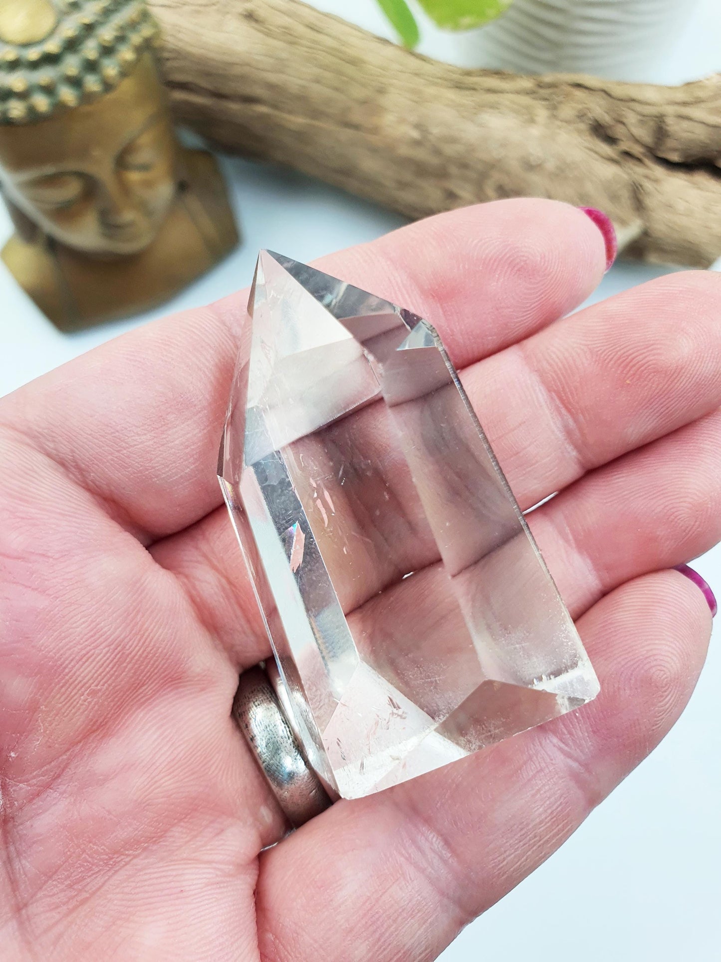 Little Clear Quartz Tower: Energy Amplifying Healing Crystal Point - 50g