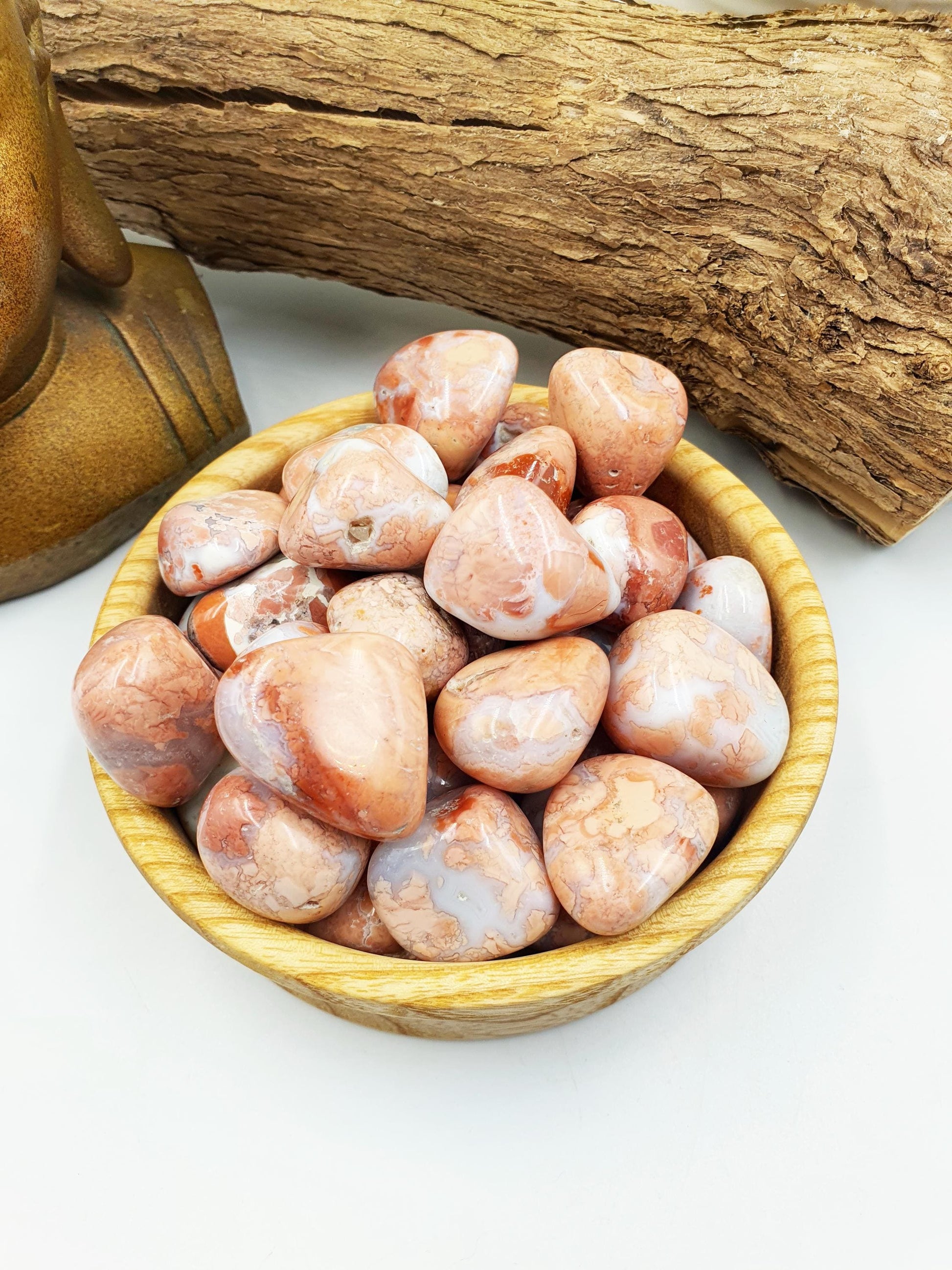 Pink Agate Tumble Stone – Love, Calm & Emotional Balance Healing Crystal, 2-3cm