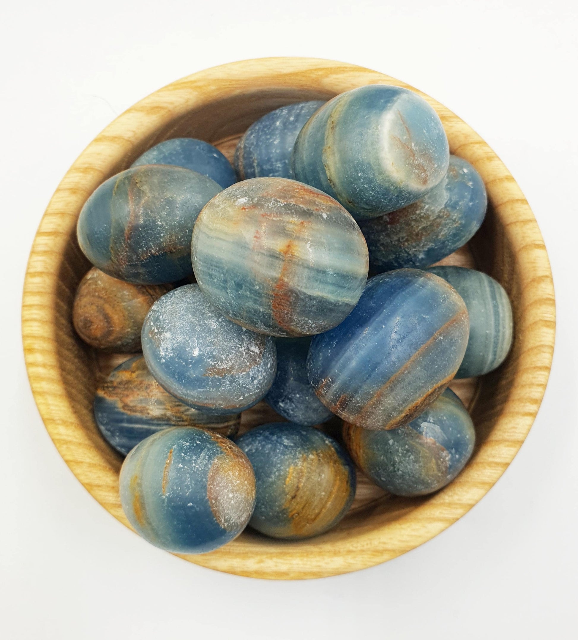 Blue Onyx Tumble Stone - Calming & Strength Healing Crystal