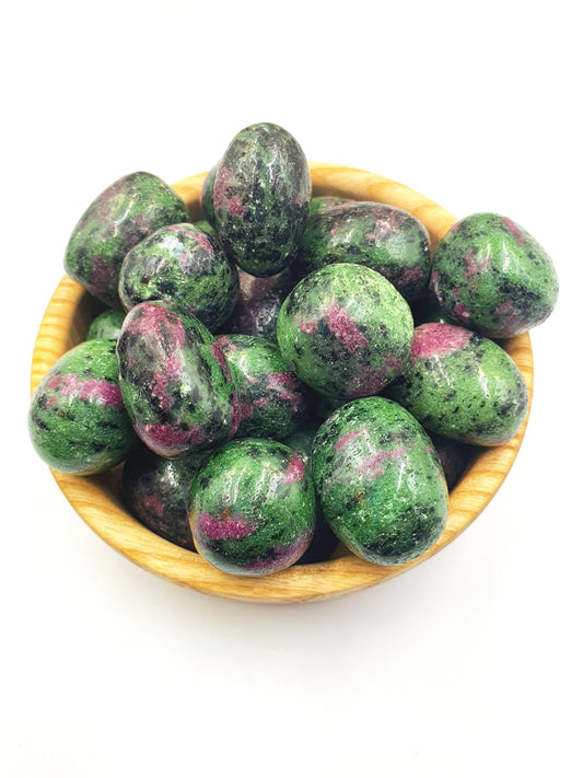 Ruby in Zoisite Tumble Stone - Heart Chakra & Vitality Healing Crystal, 2-3cm