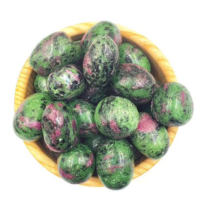 Ruby in Zoisite Tumble Stone - Heart Chakra & Vitality Healing Crystal, 2-3cm