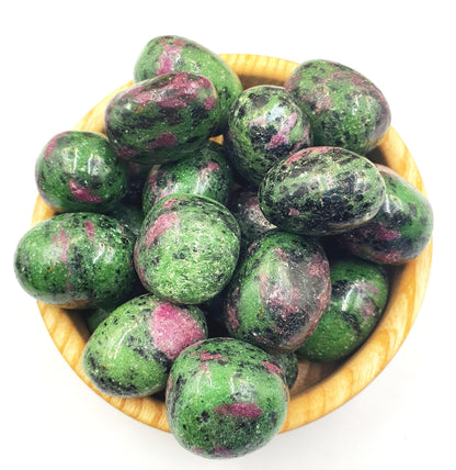 Ruby in Zoisite Tumble Stone - Heart Chakra & Vitality Healing Crystal, 2-3cm