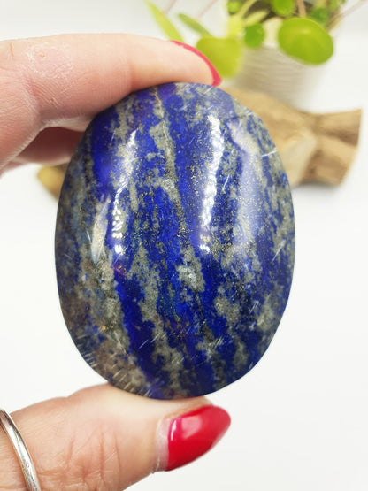 Large Lapis Lazuli Palm Stone - Wisdom & Truth Third Eye Chakra Crystal, 155g