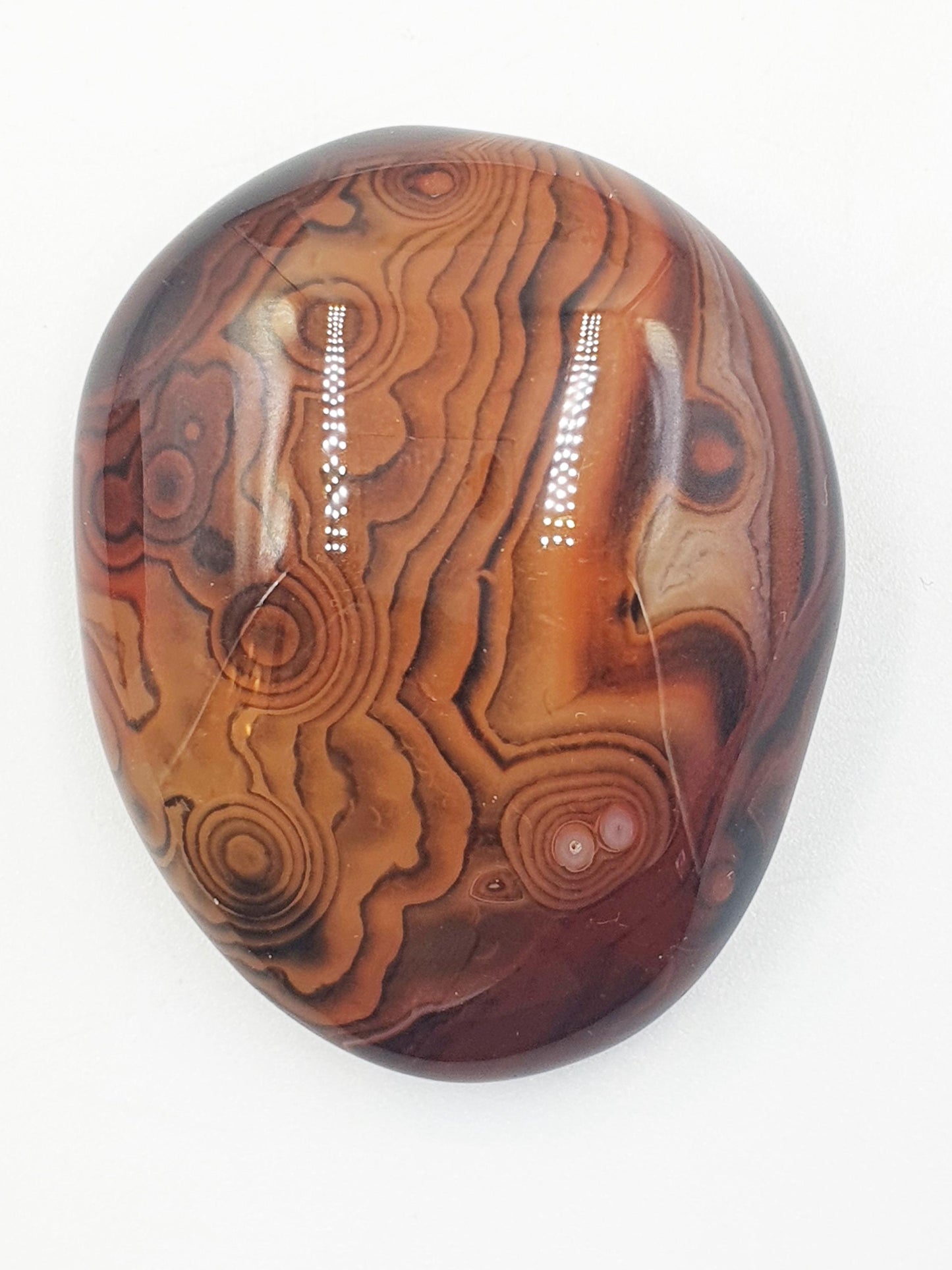 Sardonyx Palm Stone - Strength & Protection Healing, 55g