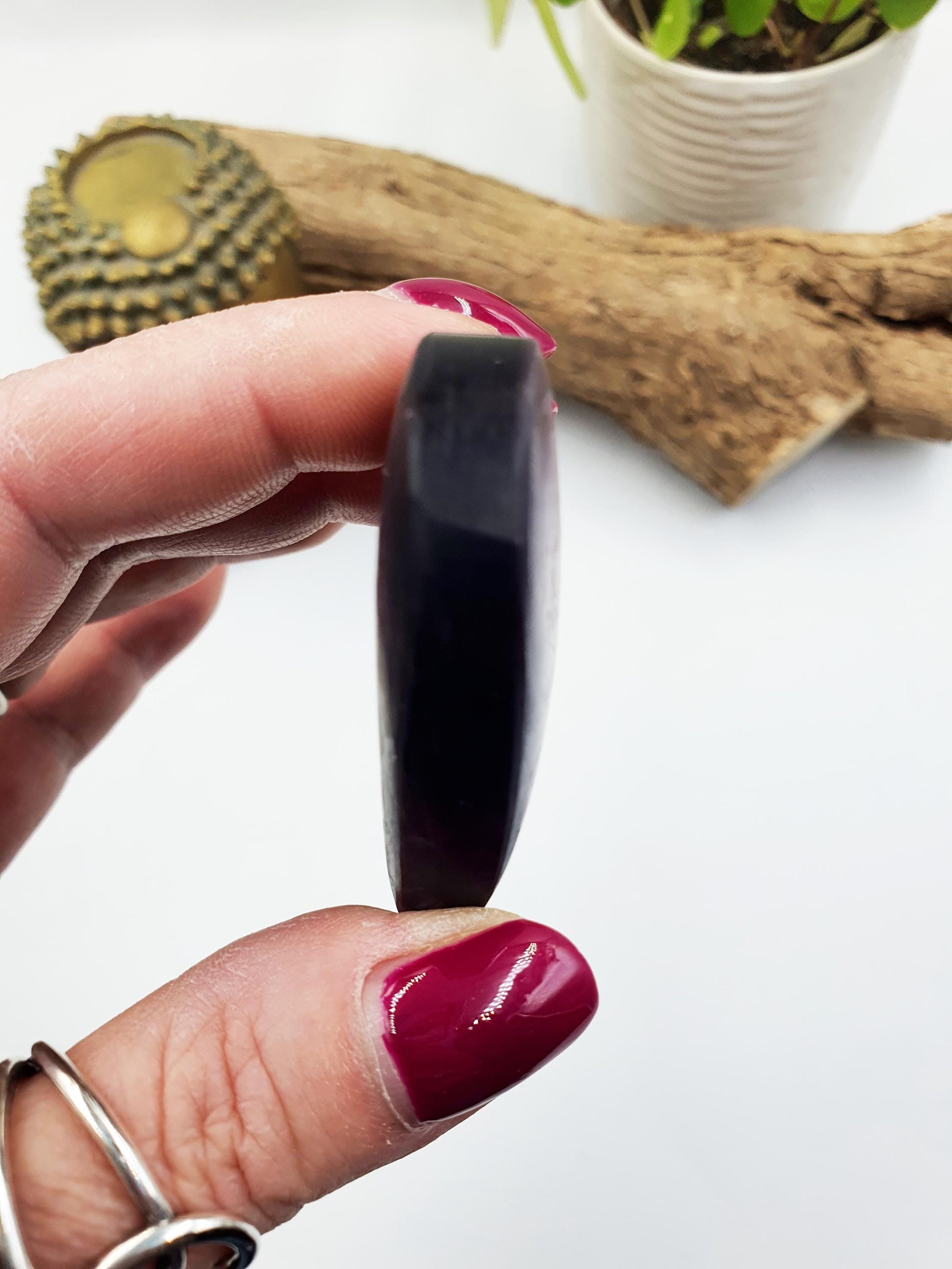 Flashy Purple Mica Crystal Heart - Intuition, Calm & Emotional Balance Crystal Carving - 60g