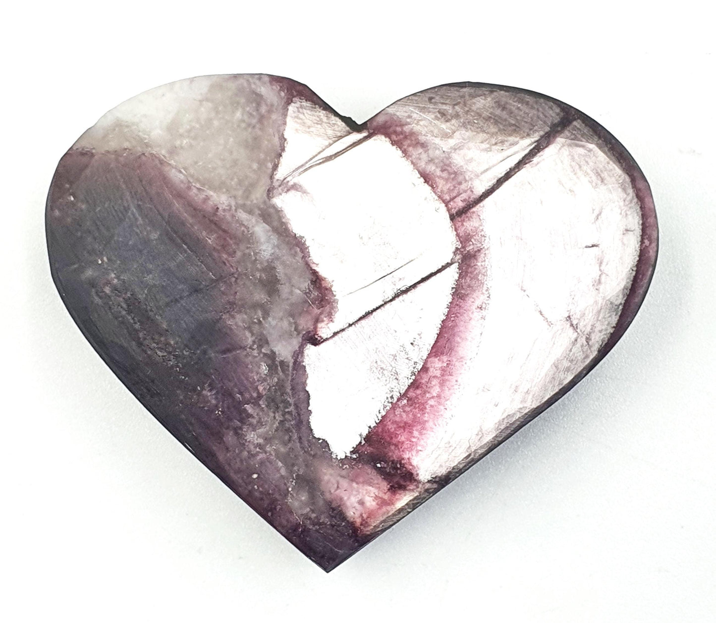 Flashy Purple Mica Crystal Heart - Intuition, Calm & Emotional Balance Crystal Carving - 60g