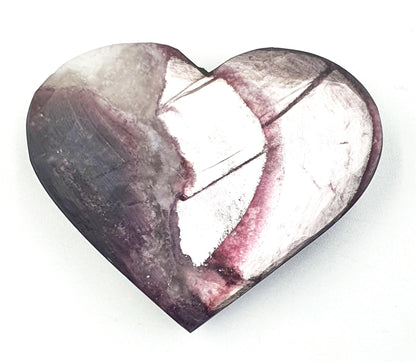 Flashy Purple Mica Crystal Heart - Intuition, Calm & Emotional Balance Crystal Carving - 60g