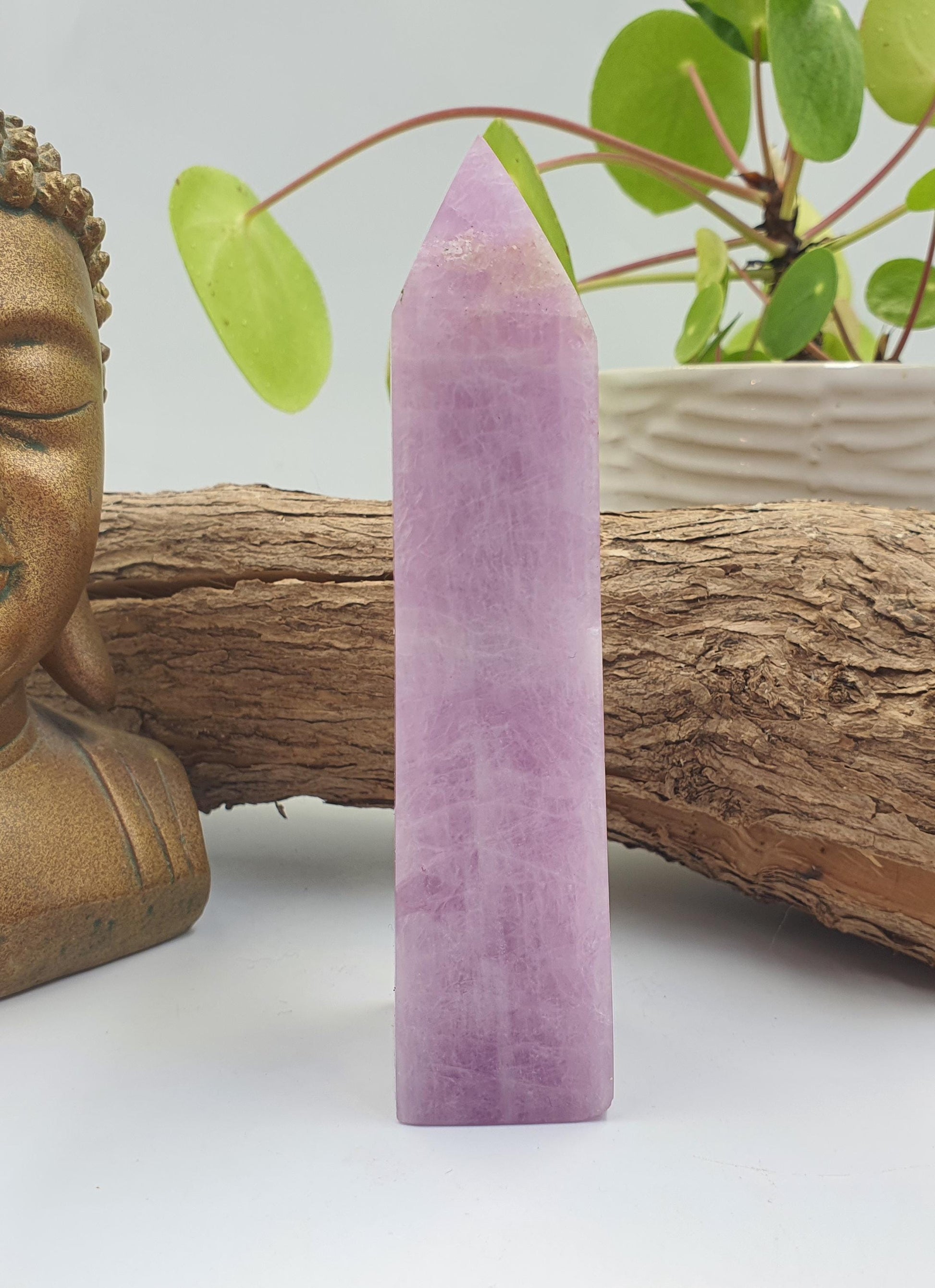 Kunzite Crystal Tower - Heart Chakra & Emotional Healing Crystal - 345g