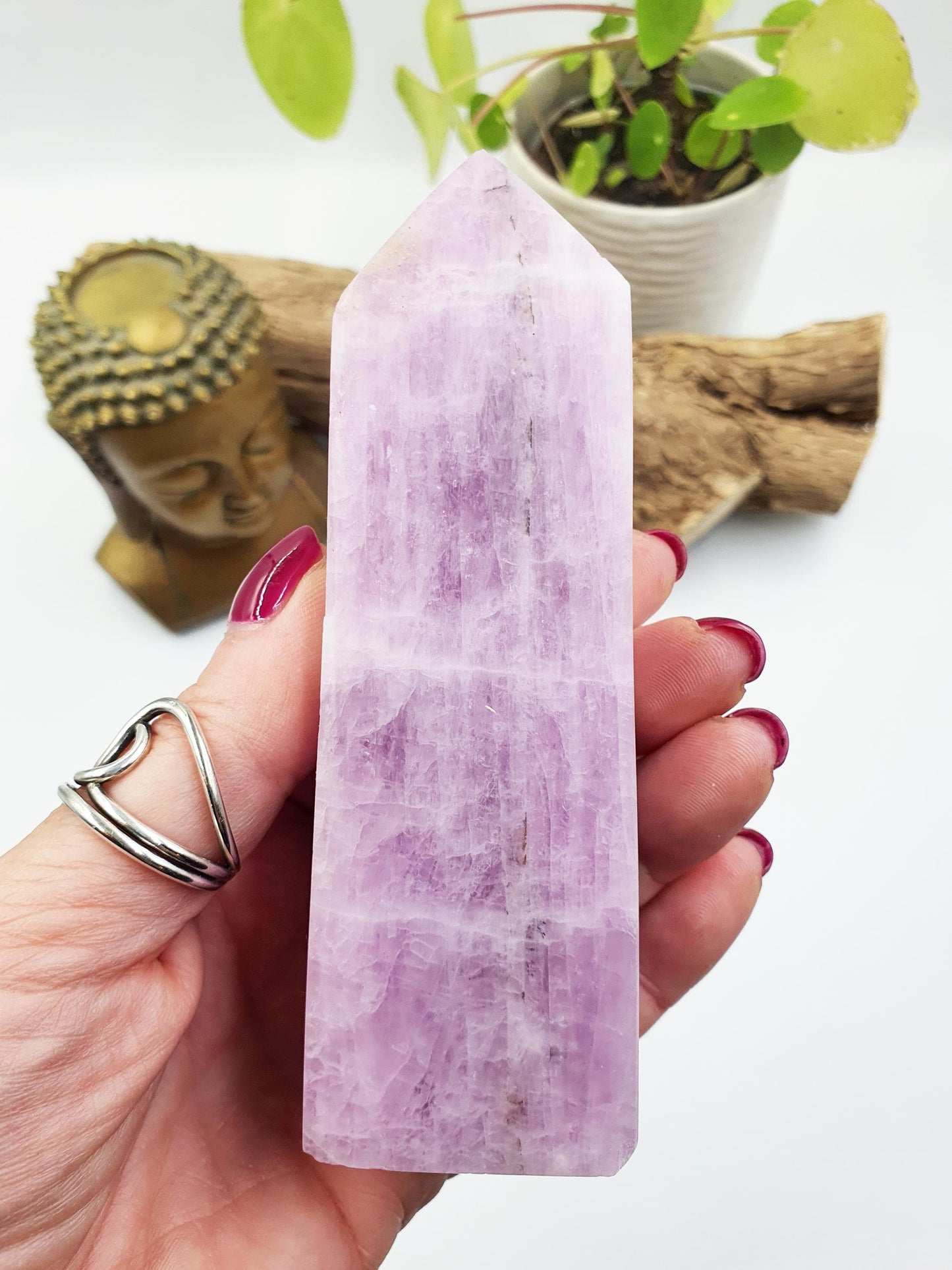 Kunzite Crystal Tower - Heart Chakra & Emotional Healing Crystal - 345g