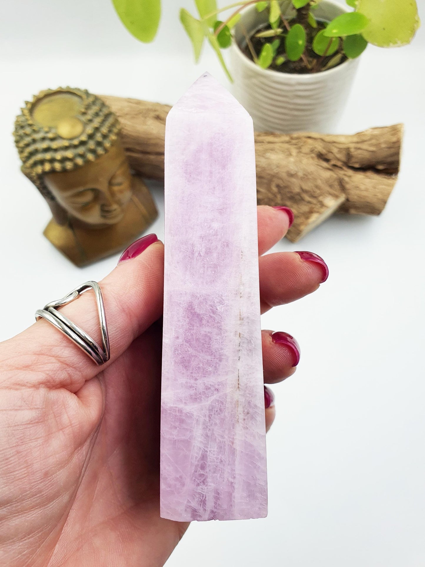 Kunzite Crystal Tower - Heart Chakra & Emotional Healing Crystal - 345g