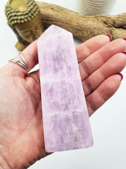 Kunzite Crystal Tower - Heart Chakra & Emotional Healing Crystal - 345g