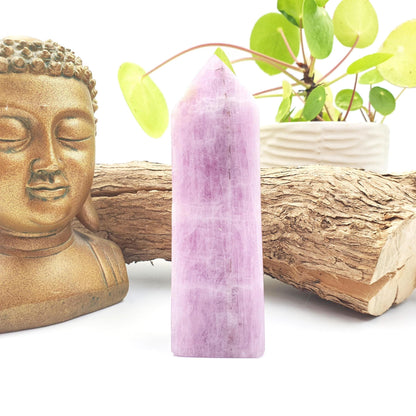Kunzite Crystal Tower - Heart Chakra & Emotional Healing Crystal - 345g