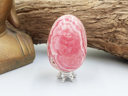 High Grade Rhodochrosite Crystal Egg - Love & Emotional Healing Heart Chakra Crystal Carving - 115g