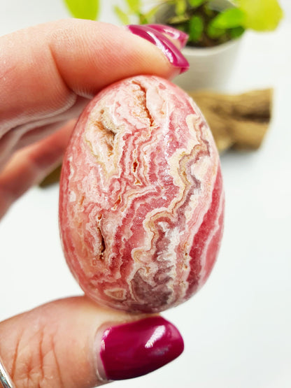 High Grade Rhodochrosite Crystal Egg - Love & Emotional Healing Heart Chakra Crystal Carving - 115g