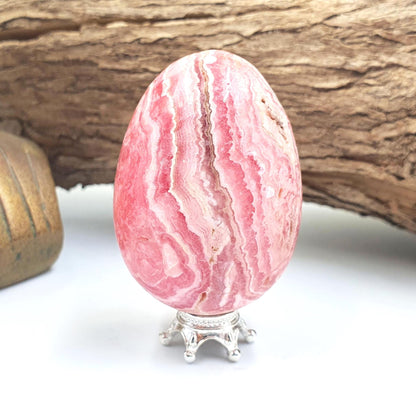 High Grade Rhodochrosite Crystal Egg - Love & Emotional Healing Heart Chakra Crystal Carving - 115g