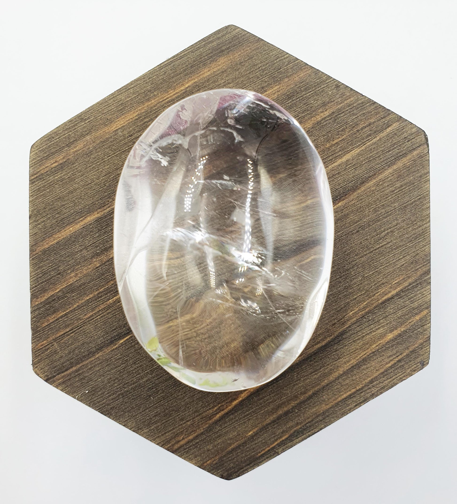 Clear Quartz Palm Stone - Energy Amplifying Healing Crystal - 80g