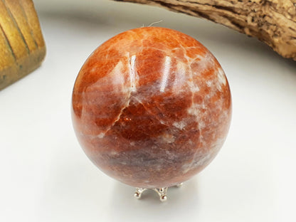 Rare Sunstone and Cordierite (Also known as Iolite) Sphere – Joy, Intuition & Inner Strength Healing Crystal Ball, 47mm
