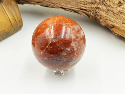 Rare Sunstone and Cordierite (Also known as Iolite) Sphere – Joy, Intuition & Inner Strength Healing Crystal Ball, 47mm