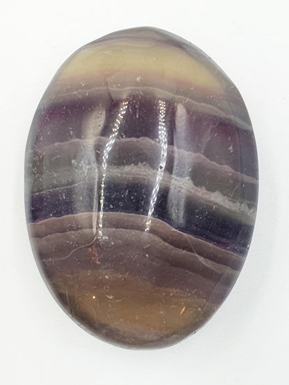 Large High Grade Rainbow Fluorite Palm Stone - Focus and Clarity Healing Crystal - 125g