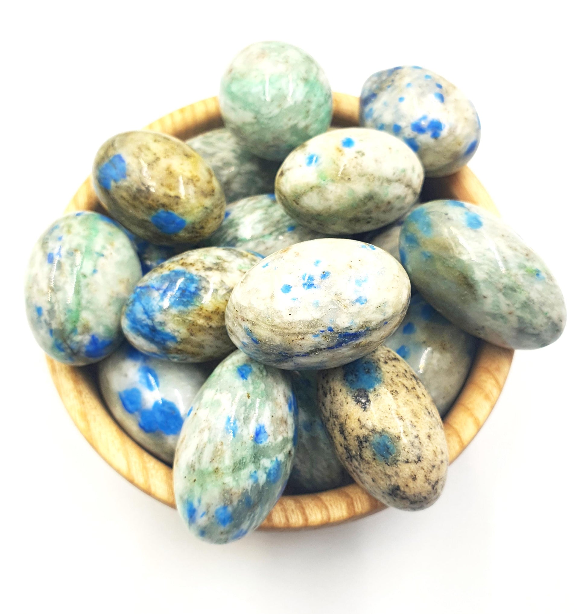 K2 Jasper Tumble Stones – Balance, Insight & Grounding Healing Crystals (Azurite in Granite), 3-4cm