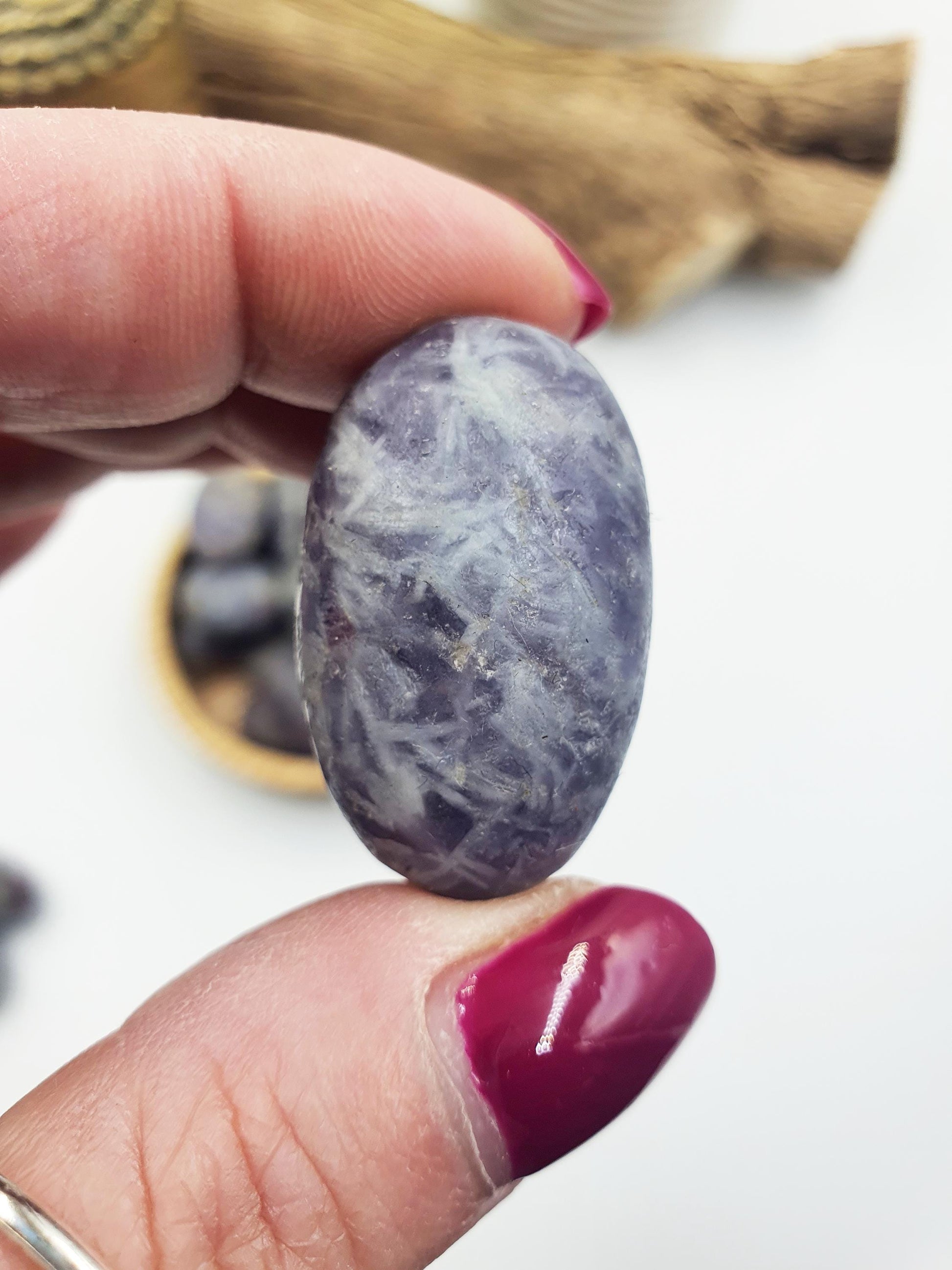 Unicorn Stone Tumble Stone (Pegmatite) – Calm, Comfort & Emotional Healing Crystal Mix (Lepidolite, Pink Tourmaline, Smoky Quartz), 3-4cm