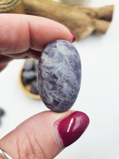 Unicorn Stone Tumble Stone (Pegmatite) – Calm, Comfort & Emotional Healing Crystal Mix (Lepidolite, Pink Tourmaline, Smoky Quartz), 3-4cm